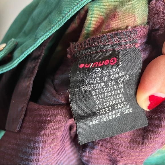 Rare vintage Volcom tie dye pants green size 7 - Picture 7 of 7